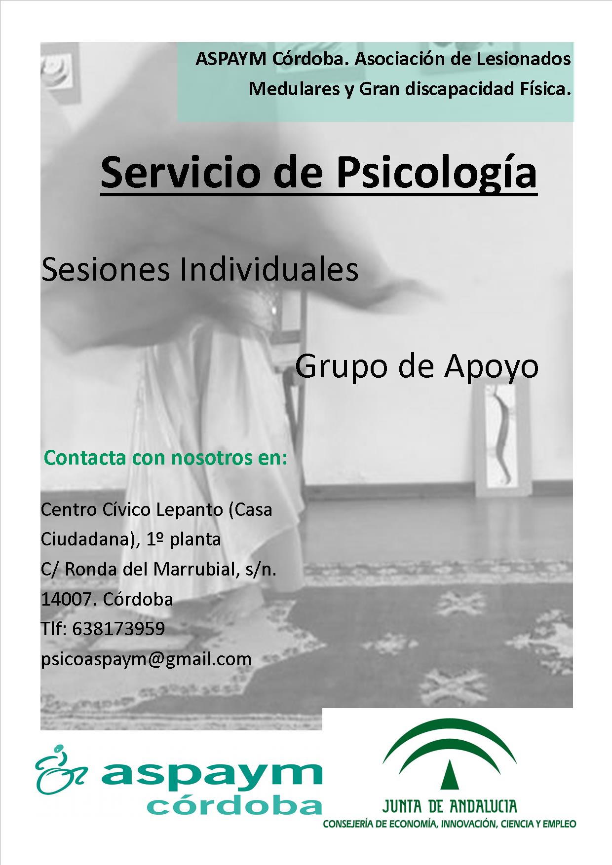 Cartel del servicio de Psicología