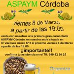 Gran caracolada ASPAYM Córdoba el viernes 8 de marzo